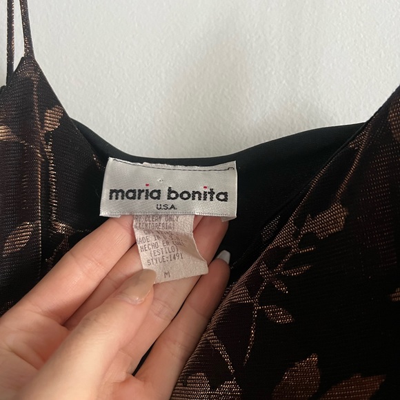 Black/Gold 90’s Minimalist Maxi Dress - Picture 8 of 8